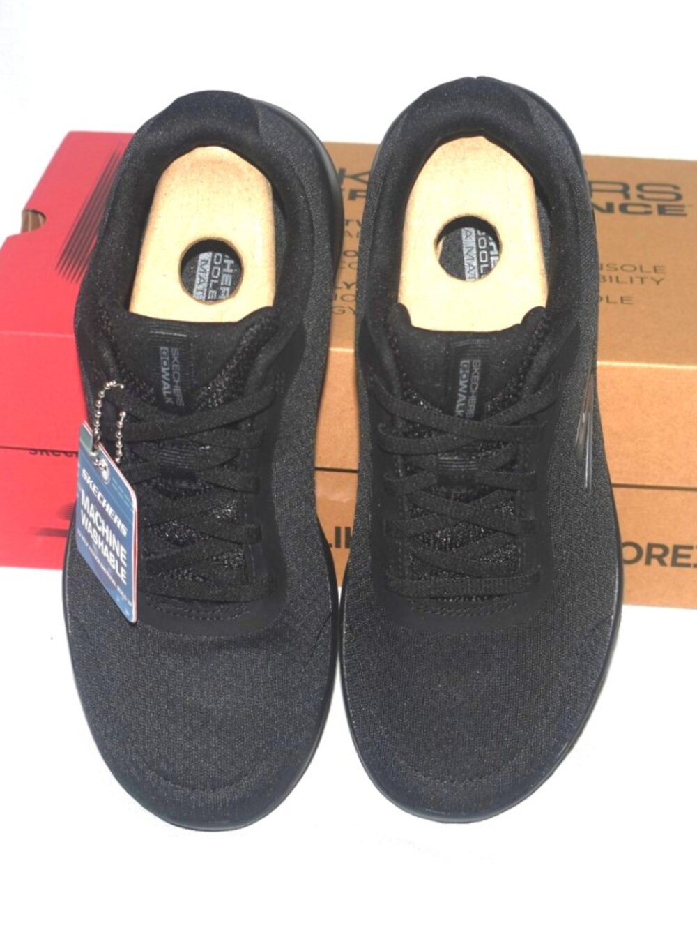 Skechers Go Walk Joy Black Shoes Machine Washable Like New 6.5 Wide Fit